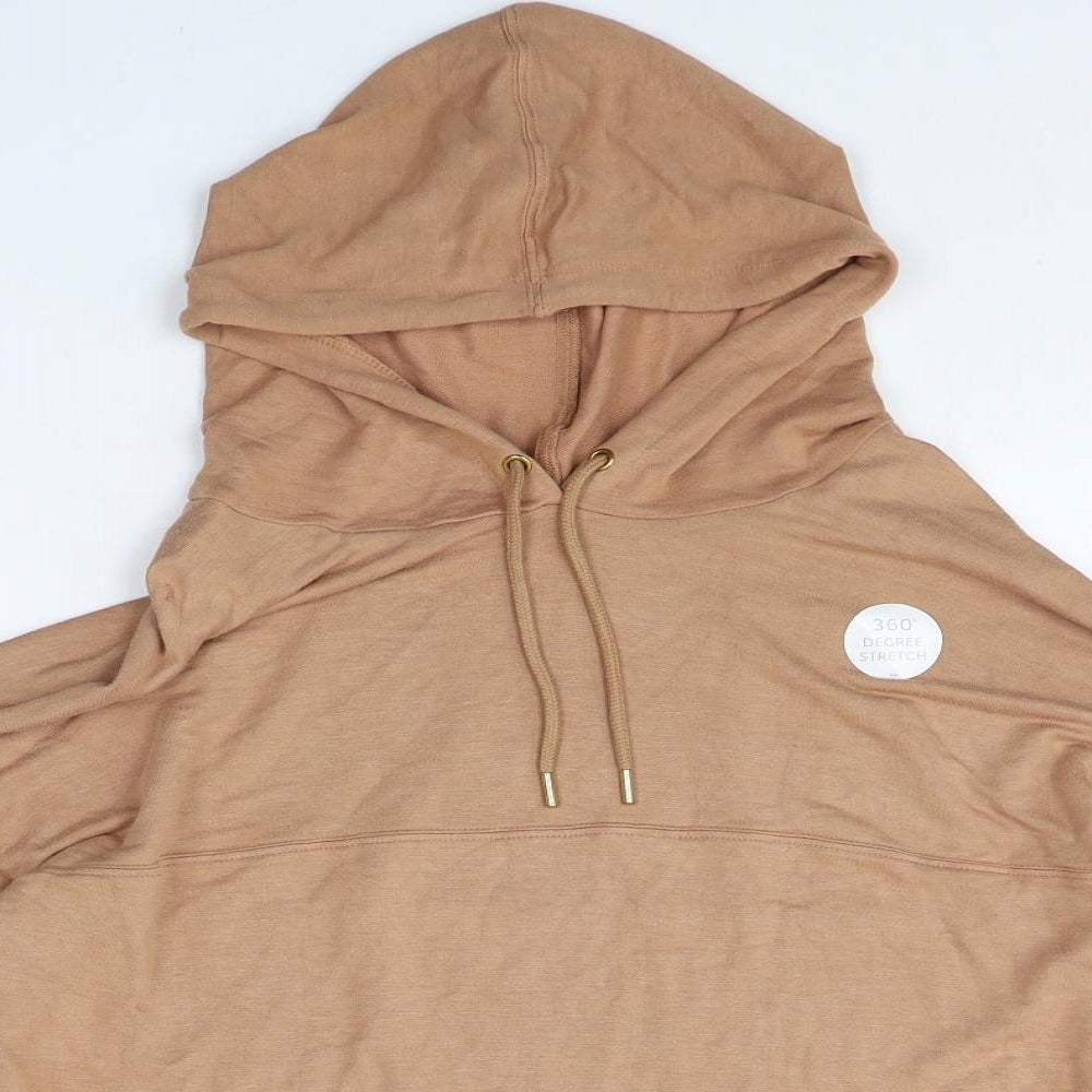 Body Womens Brown Elastane Pullover Hoodie Size 12 Pullover - 360 Degree Stretch