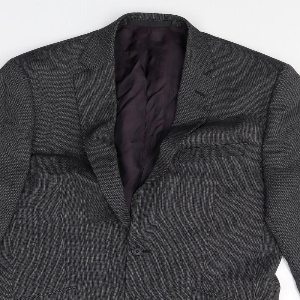 Marks and Spencer Mens Grey Wool Jacket Suit Jacket Size 40 Regular