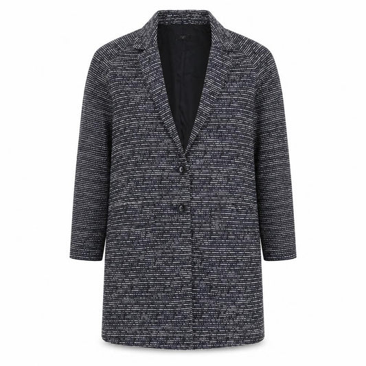 F&F Womens Grey Cotton Jacket Blazer Size 12