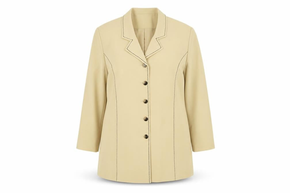 ELVI Womens Yellow Polyester Jacket Blazer Size 18
