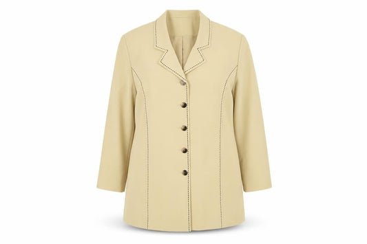 ELVI Womens Yellow Polyester Jacket Blazer Size 18