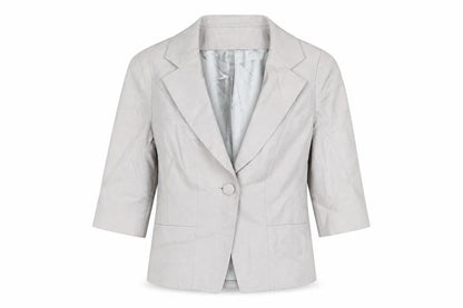 Bravissimo Womens Grey Cotton Jacket Blazer Size 8