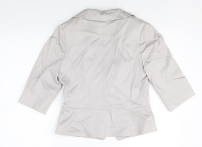 Bravissimo Womens Grey Cotton Jacket Blazer Size 8