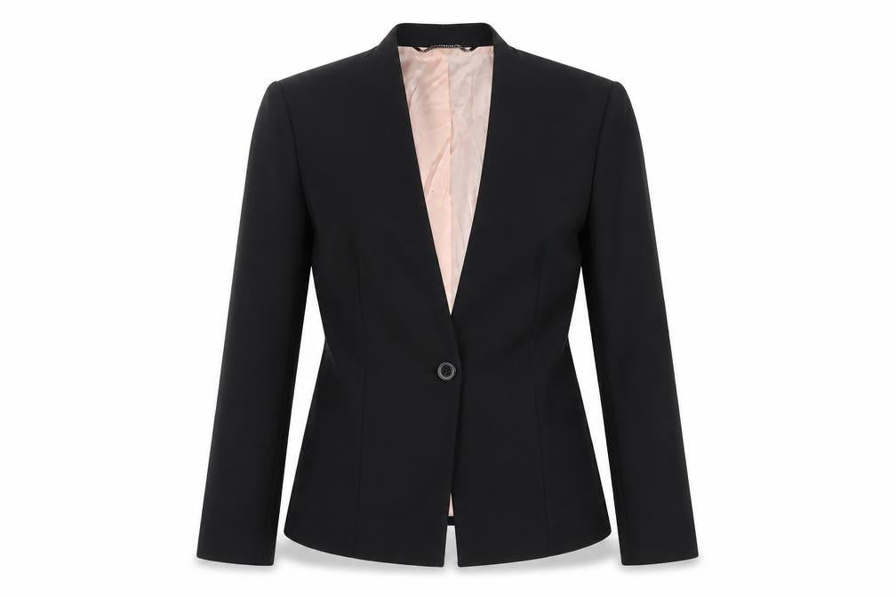 Vanilia Womens Black Acetate Jacket Blazer Size 8
