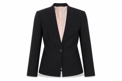 Vanilia Womens Black Acetate Jacket Blazer Size 8