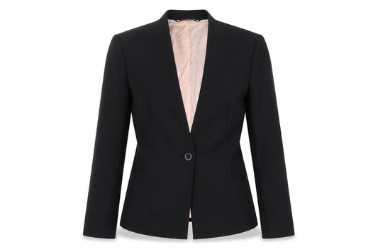 Vanilia Womens Black Acetate Jacket Blazer Size 8