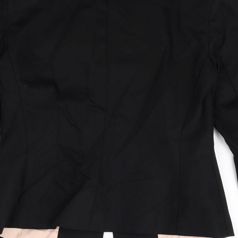 Vanilia Womens Black Acetate Jacket Blazer Size 8