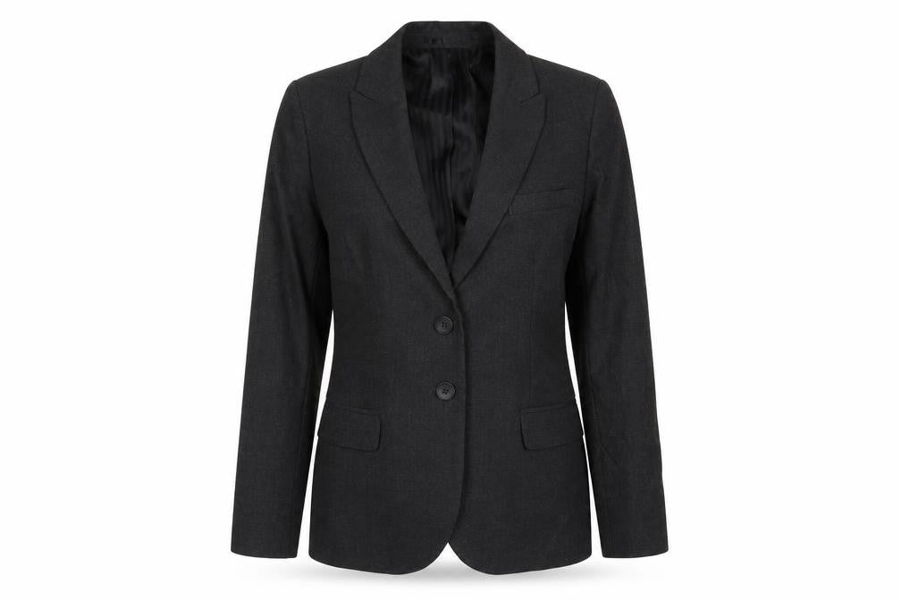EVERYONE Womens Black Polyacrylate Fibre Jacket Blazer Size 10