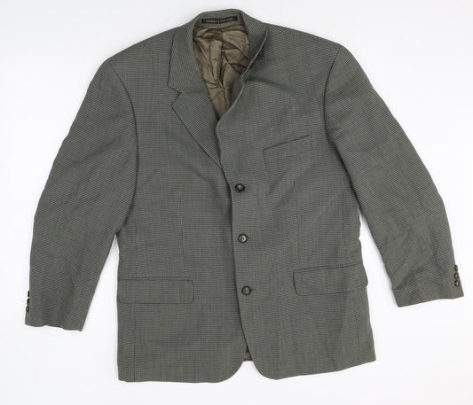 Marks and Spencer Mens Grey Cotton Jacket Suit Jacket Size 42 Regular