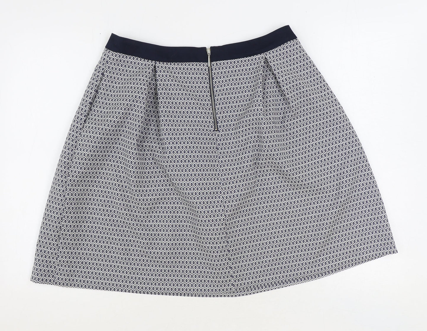 RESERVED Womens Black Geometric Polyester Tulip Skirt Size 14 Zip