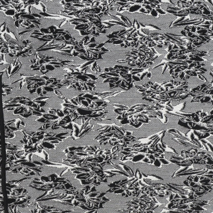 Marks & Spencer Womens Black Floral Polyester Basic Blouse Size 10 Boat Neck