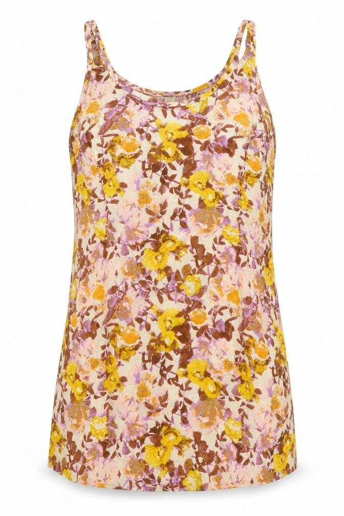 Divided by H&M Womens Multicoloured Floral Viscose Basic Tank Size S Scoop Neck