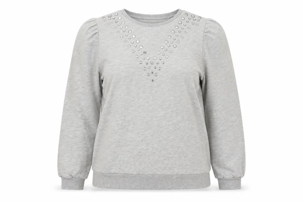 Papaya Womens Grey Cotton Pullover Sweatshirt Size 12 Pullover