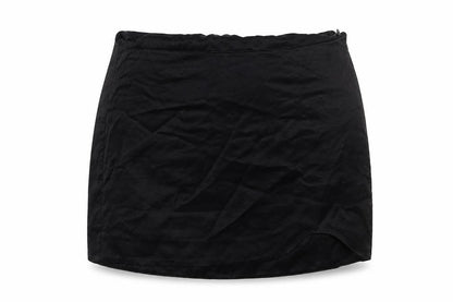 Pull&Bear Womens Black Polyester Mini Skirt Size S Zip