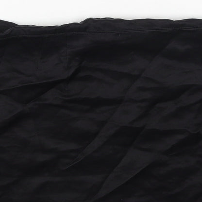 Pull&Bear Womens Black Polyester Mini Skirt Size S Zip