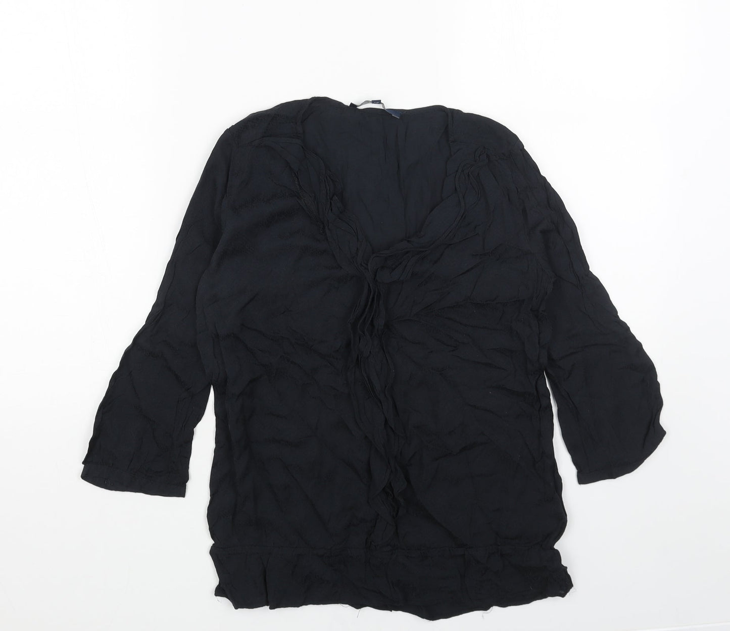 NEXT Womens Blue Viscose Basic Blouse Size 6 V-Neck