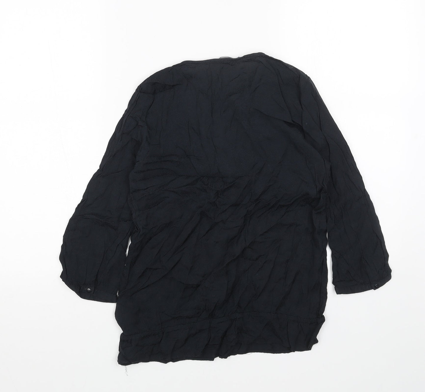 NEXT Womens Blue Viscose Basic Blouse Size 6 V-Neck
