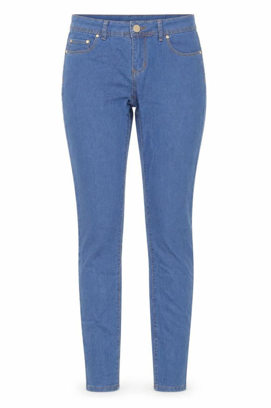 Denim & Co. Womens Blue Cotton Skinny Jeans Size 12 L34 in Regular Button