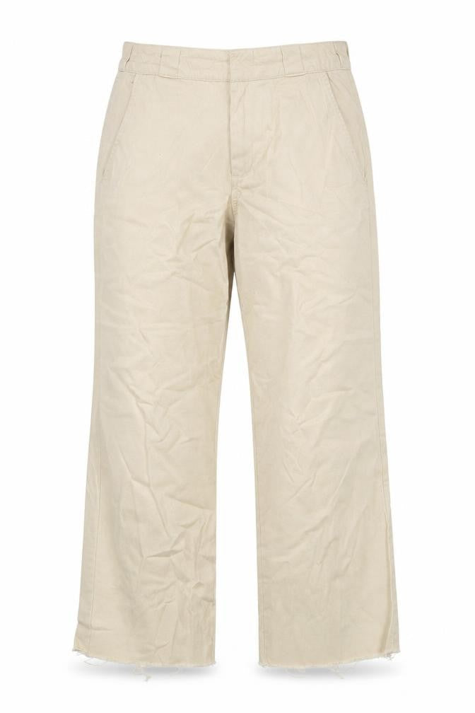Topshop Womens Beige Cotton Chino Trousers Size 12 L26 in Regular Zip
