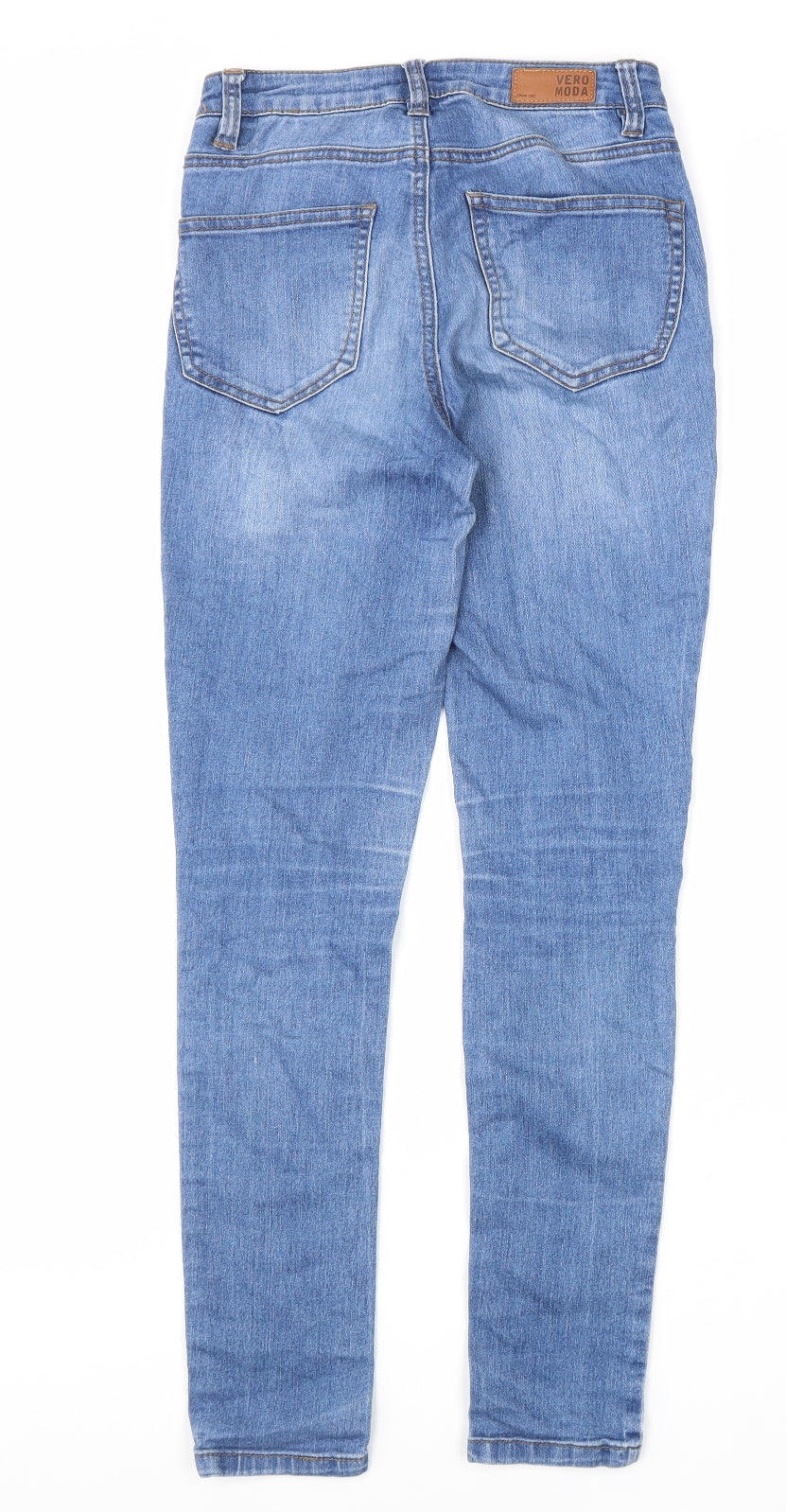 VERO MODA Womens Blue Cotton Skinny Jeans Size 26 in L28 in Regular Zip