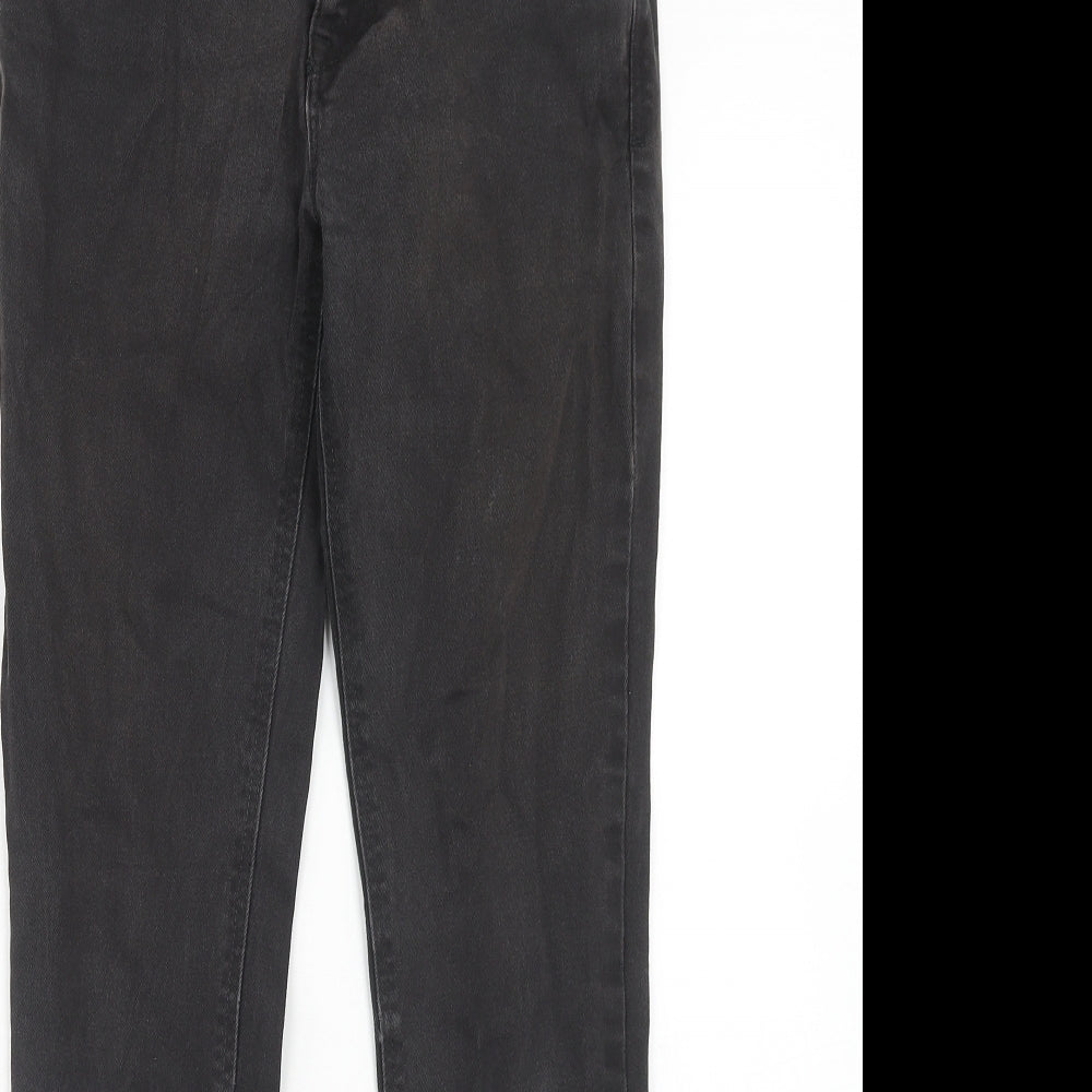 NEXT Mens Black Cotton Skinny Jeans Size 28 in L31 in Extra-Slim Zip