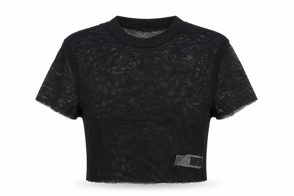 SheIn Womens Black Polyamide Basic Blouse Size M Round Neck
