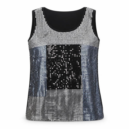 Antthony Womens Black Polyester Basic Tank Size L Scoop Neck