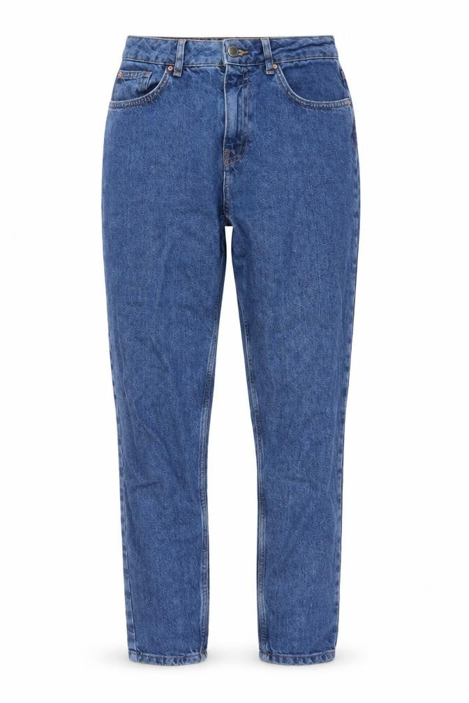 Denim & Co. Womens Blue Cotton Tapered Jeans Size 10 L27 in Regular Button