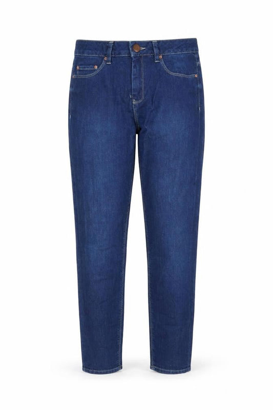 ASOS Womens Blue Herringbone Cotton Tapered Jeans Size 28 in L30 in Regular Button