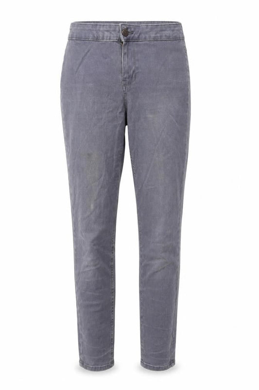 New Look Womens Grey Cotton Skinny Jeans Size 8 L28 in Regular Button
