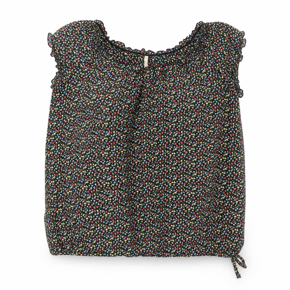 E-vie Womens Black Geometric Polyester Basic Blouse Size 16 Round Neck