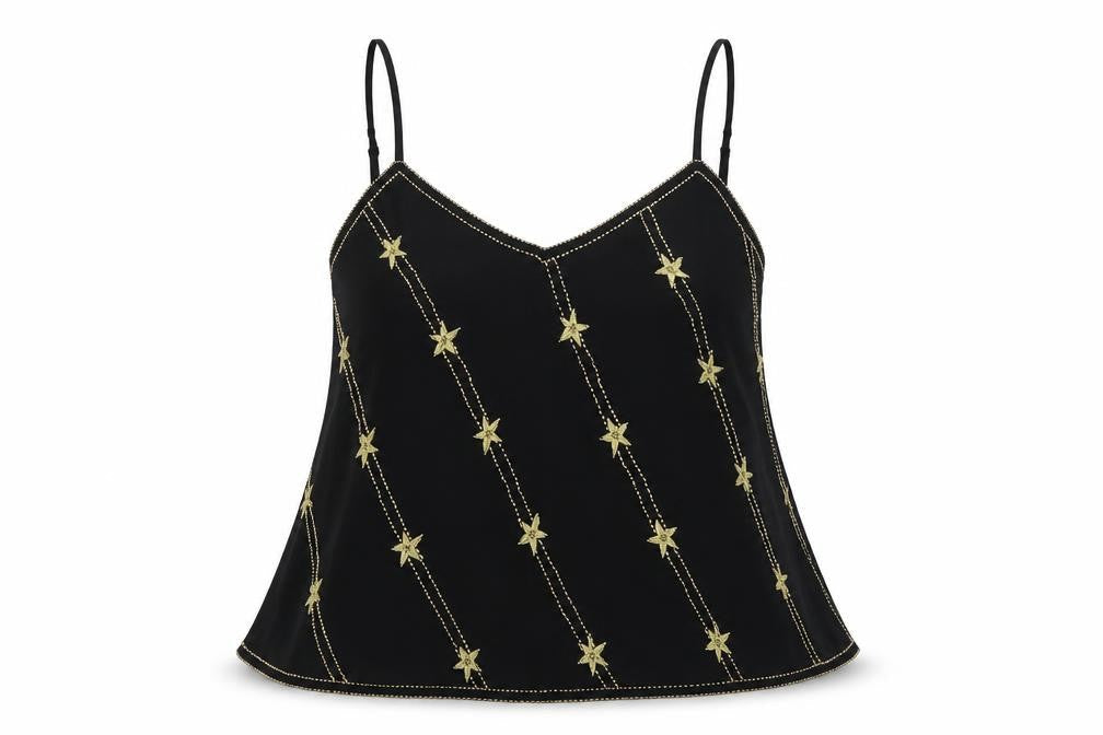 Miss Selfridge Womens Black Polyester Basic Tank Size 12 V-Neck