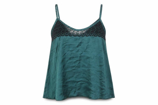 Preworn Womens Green Polyester Camisole Tank Size M Scoop Neck