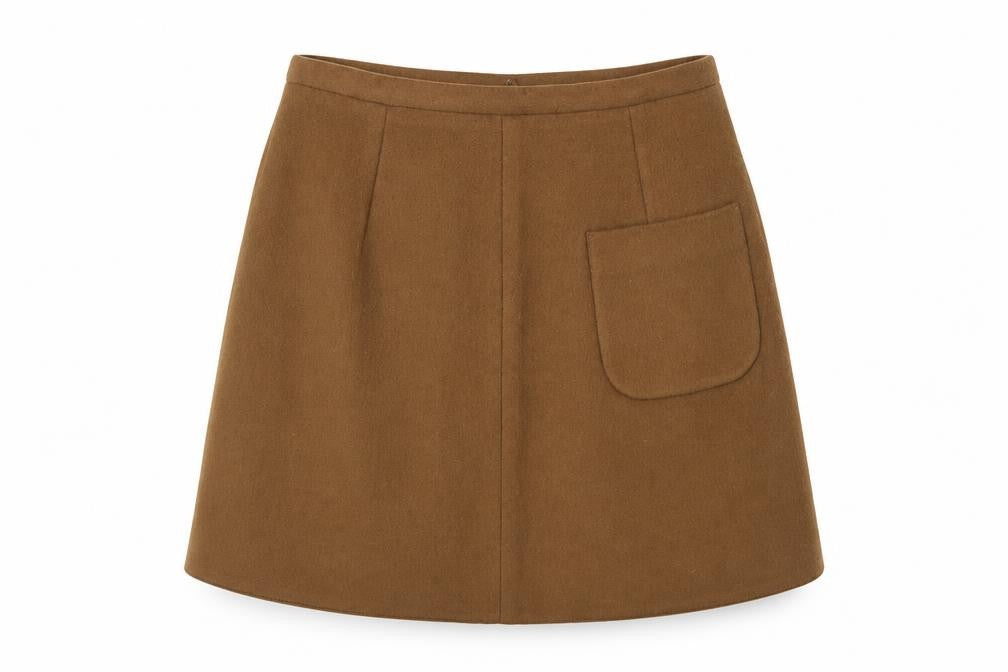 COS Womens Brown Polyester Straight & Pencil Skirt Size 6 Zip