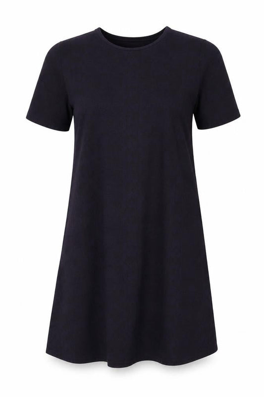 Tu Womens Purple Polyester T-Shirt Dress Size 12 Round Neck Pullover