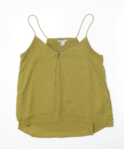 H&M Womens Green Polyester Camisole Tank Size 10 V-Neck