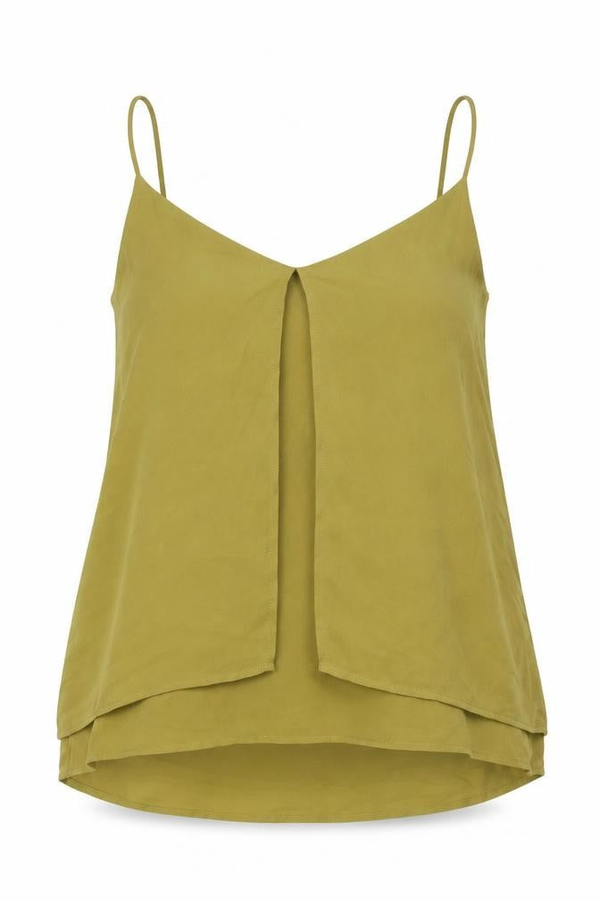 H&M Womens Green Polyester Camisole Tank Size 10 V-Neck