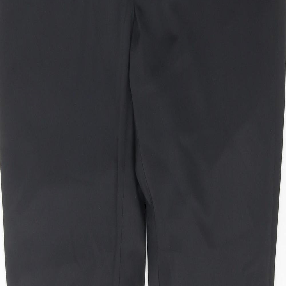 Topshop Womens Black Polyester Trousers Size 10 Regular Zip