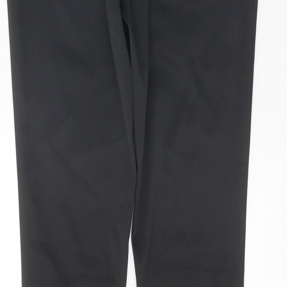 Topshop Womens Black Polyester Trousers Size 10 Regular Zip