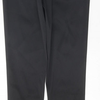 Topshop Womens Black Polyester Trousers Size 10 Regular Zip