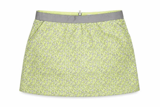Grace & Mila Womens Green Geometric Polyester Mini Skirt Size M Zip