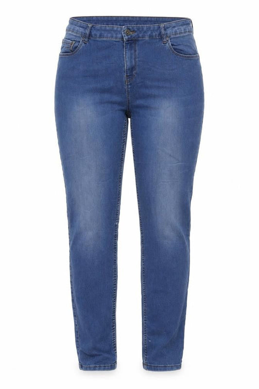 Womens Blue Cotton Skinny Jeans Size 2XL L31 in Regular Button