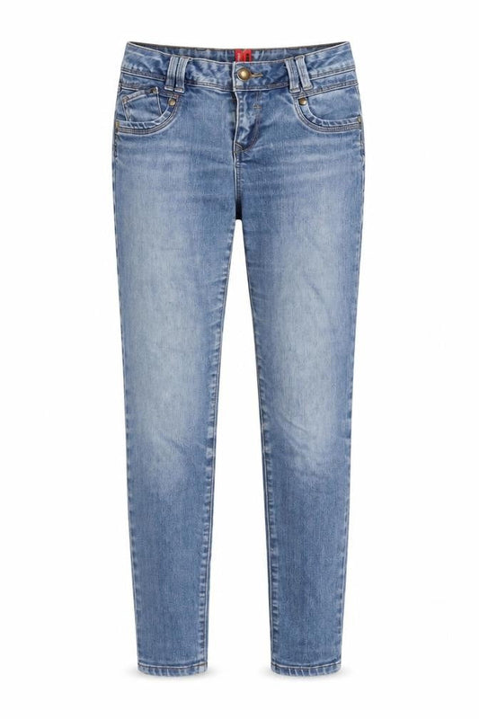 Yes Yes Womens Blue Cotton Skinny Jeans Size 8 Slim Zip
