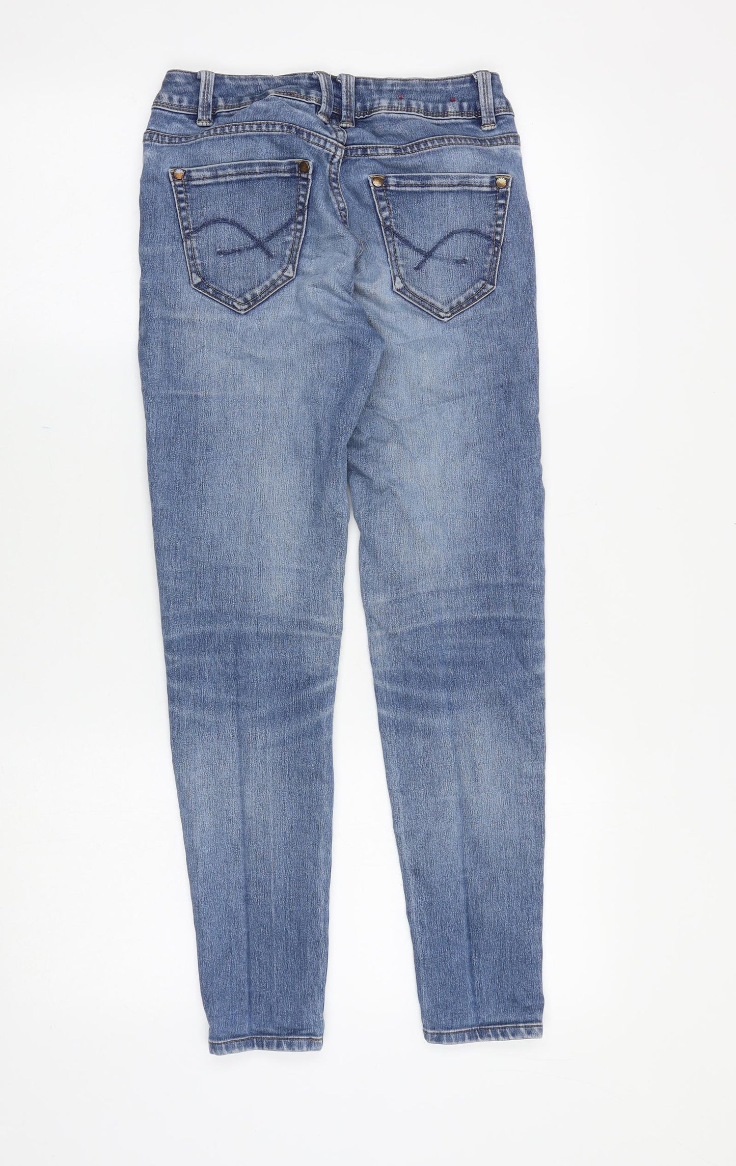 Yes Yes Womens Blue Cotton Skinny Jeans Size 8 Slim Zip