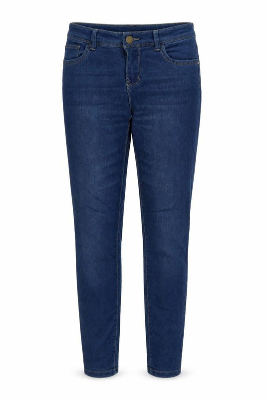 Denim & Co. Womens Blue Cotton Skinny Jeans Size 8 Regular Zip