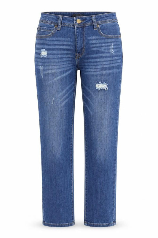 Morph Pillow Womens Blue Cotton Straight Jeans Size 28 in Slim Zip