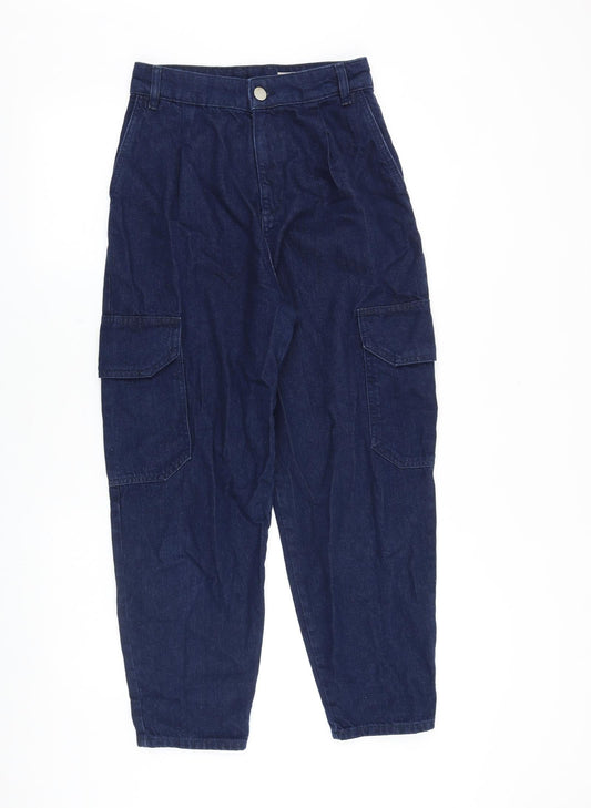 ASOS Womens Blue Cotton Tapered Jeans Size 26 in Regular Zip
