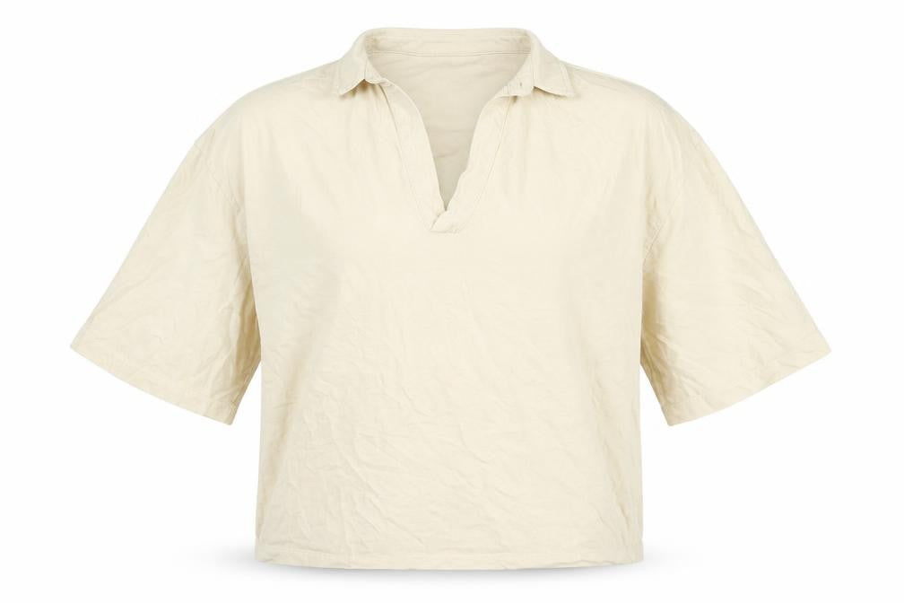 ASOS Womens Ivory Cotton Basic Blouse Size M Collared