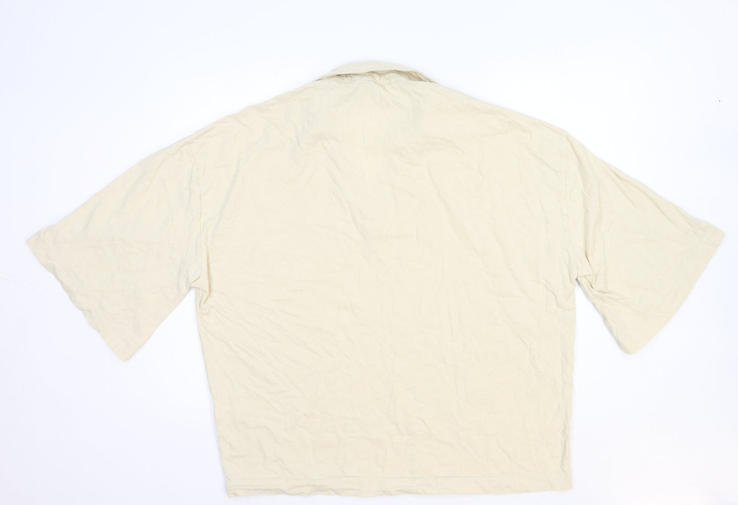 ASOS Womens Ivory Cotton Basic Blouse Size M Collared