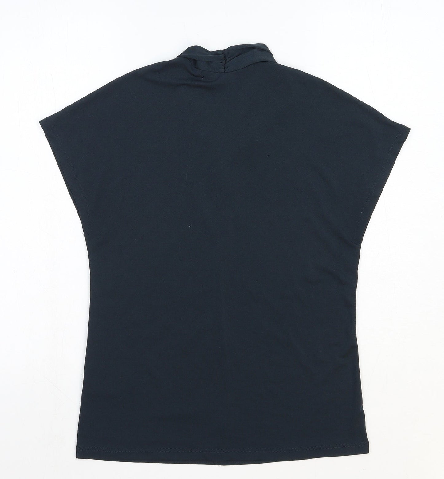 H&M Womens Green Polyester Basic T-Shirt Size XS V-Neck